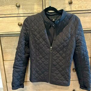 Ann Taylor quilted black jacket